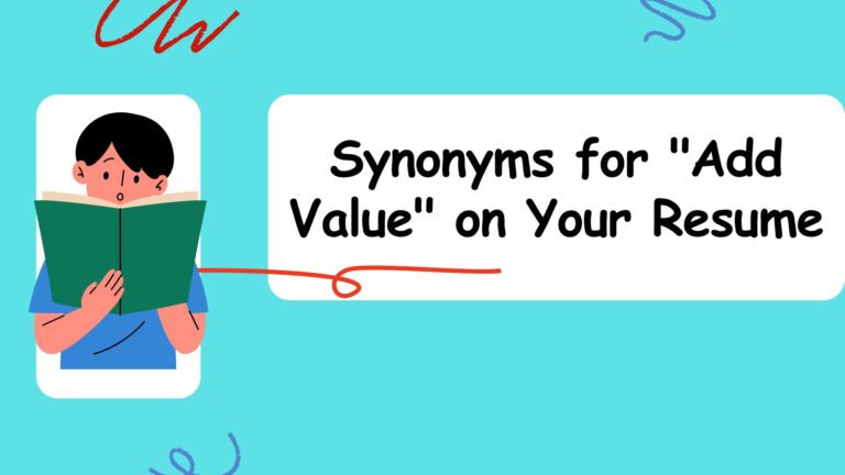 Synonyms for Add Value on Your Resume